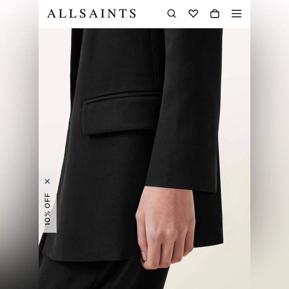 All Saints Aleida classic Black Blazer medium - Picture 5 of 10